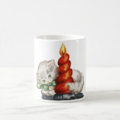 クリスマスのレトロ猫 コーヒーマグカップ (中央)