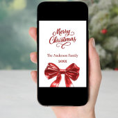 クリスマスのレビューで赤い弓の写真コラージュ年 シーズンカード