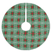 クリスマスのレースパターン木のスカート ブラッシュドポリエステルツリースカート (正面)