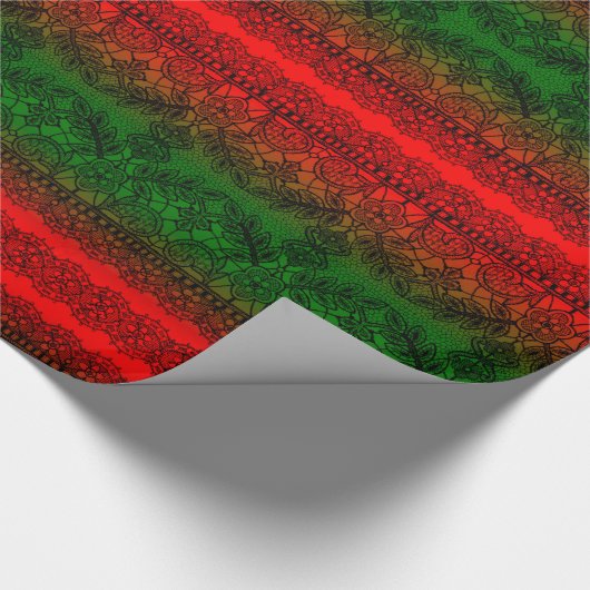 クリスマスのレースv2 ラッピングペーパー (コーナー)