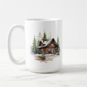 クリスマスのログハウス マグカップ (左)