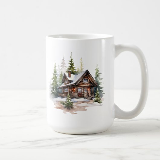 クリスマスのログハウス マグカップ (右)