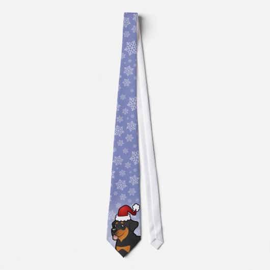 クリスマスのロットワイラー ネクタイ (正面)