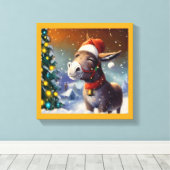 クリスマスのロバ1 キャンバスプリント (インサイチュ (ウッドフロア))