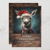クリスマスのロバ 招待状 (正面/裏面)