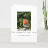 クリスマスのロビンの挨拶状 シーズンカード (裏面)