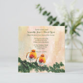 クリスマスのロビンカスタムの結婚式招待状 招待状 (スタンド正面)