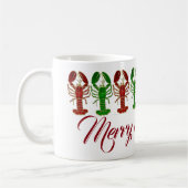 クリスマスのロブスター コーヒーマグカップ (左)