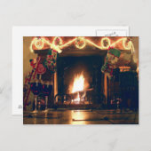 クリスマスのロマンスと暖かさのカスタマイズ可能はがき シーズンポストカード (正面/裏面)