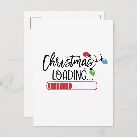 クリスマスのロードクリスマスライト シーズンポストカード (正面/裏面)