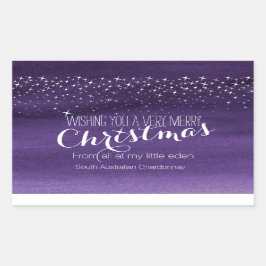 クリスマスのワインのラベルのステッカー 長方形シール