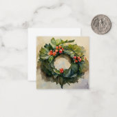 クリスマスのワインス ノートカード (正面/裏面インサイチュ)