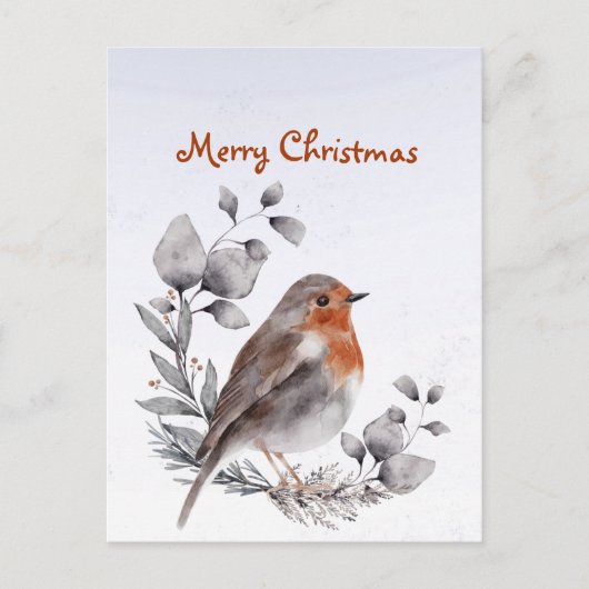 クリスマスのワカモノコウテイ 水彩画 シーズンポストカード (正面)