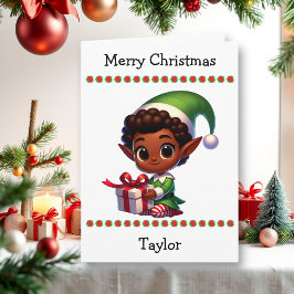 クリスマスのワードサーチ入り 子供用 カード