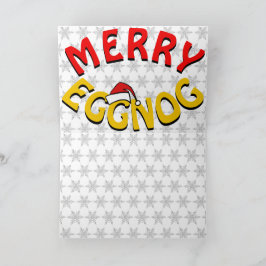 クリスマスのワードプレイメリーエッグノッグホリデージョーク シーズンカード