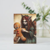 クリスマスのヴァンパイア妖精とジンジャーパン ポストカード (スタンド正面)