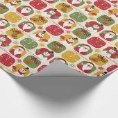 クリスマスのヴィンテージのギフトの包装紙 ラッピングペーパー (角)