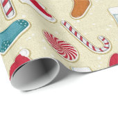 クリスマスのヴィンテージのギフトの包装紙 ラッピングペーパー (ロールコーナー)