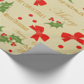 クリスマスのヴィンテージのギフトの包装紙 ラッピングペーパー (角)