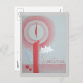 クリスマスのヴィンテージの挨拶 シーズンポストカード (正面/裏面)