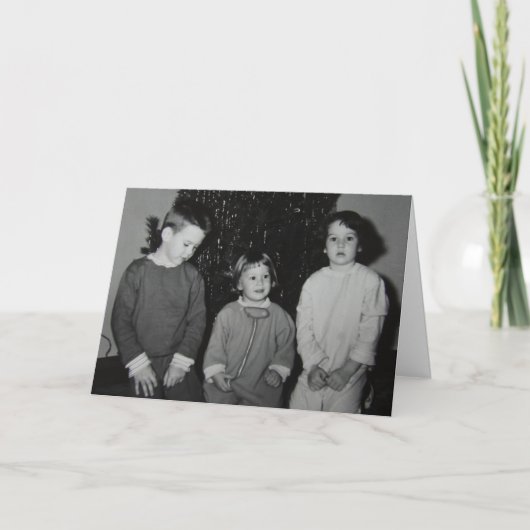 クリスマスのヴィンテージ写真 シーズンカード (正面)