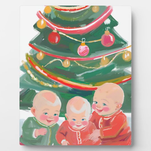 クリスマスの三つ子 フォトプラーク (正面)