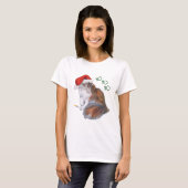 クリスマスの三毛のペルシャ猫 Tシャツ (正面フル)