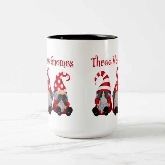 クリスマスの三賢おもしろいい格言 ツートーンマグカップ (中央)