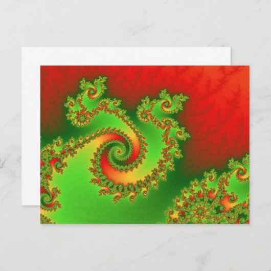 クリスマスの三重の回転の郵便はがき シーズンポストカード (正面/裏面)