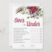 クリスマスの上または下ブライダルシャワーゲーム 招待状 (正面)
