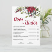 クリスマスの上または下ブライダルシャワーゲーム 招待状 (スタンド正面)