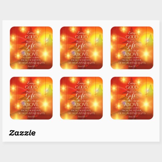 クリスマスの上来からの完璧な贈り物 スクエアシール (シート)