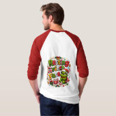 クリスマスの不機嫌な顔の生き物 Tシャツ (裏面フル)