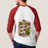 クリスマスの不機嫌な顔の生き物 Tシャツ (裏面)