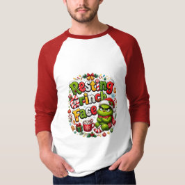 クリスマスの不機嫌な顔の生き物 Tシャツ