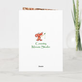 クリスマスの両親からリスの束 シーズンカード (裏面)