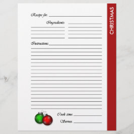 クリスマスの両面レシピページ