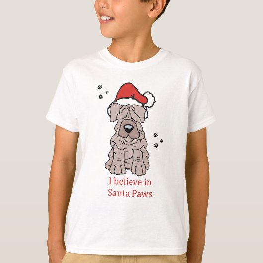 クリスマスの中国語Shar Pei Tシャツ (正面)