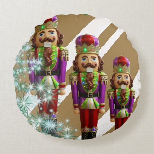 クリスマスの丸い枕、兵士 ラウンドクッション (正面)