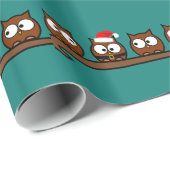クリスマスの予測できないフクロウ ラッピングペーパー (ロールコーナー)