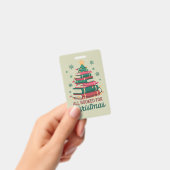 クリスマスの予約がすべて埋まってる司書 本好き ツリー バッジ (手持ち)