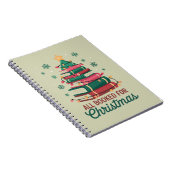 クリスマスの予約がすべて完了した司書 本好き ツリー ノートブック (右側)