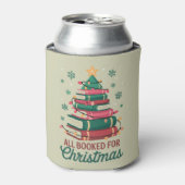 クリスマスの予約が完了した司書 本好き ツリー 缶クーラー (缶正面)