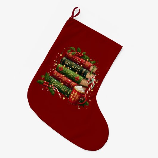 クリスマスの予約は完了 ラージクリスマスストッキング (正面 (吊り時))