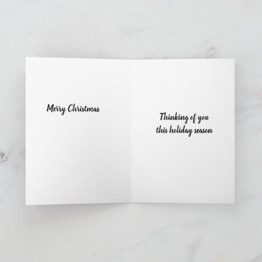 クリスマスの事考えを知らせろ カード (内部)