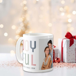 クリスマスの二人の写真 コーヒーマグカップ