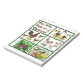 クリスマスの五鳥 ノートパッド (回転)