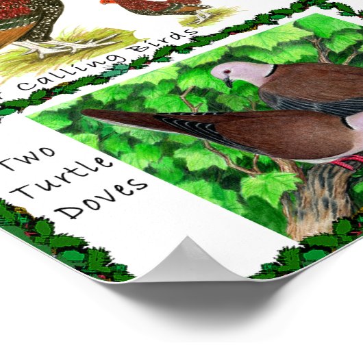 クリスマスの五鳥 ポスター (角)