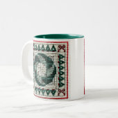 クリスマスの交差ステッチのマグ ツートーンマグカップ (正面左)