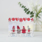 クリスマスの人形はがき ポストカード (スタンド正面)